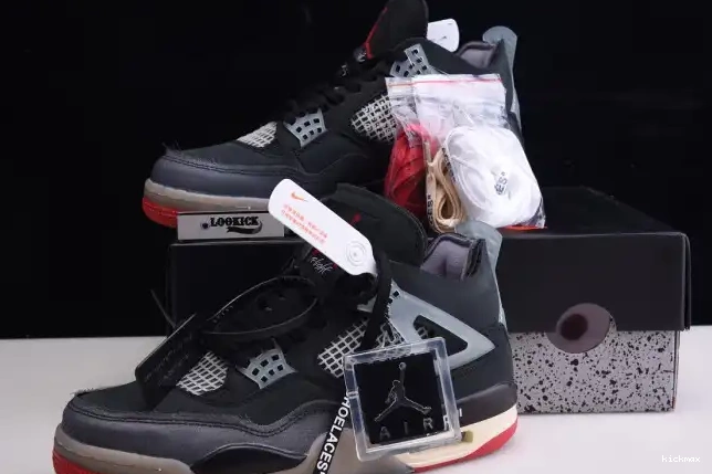 Rep White 4 Air Jordan x CV9388-001 Bred Retro Off 0418